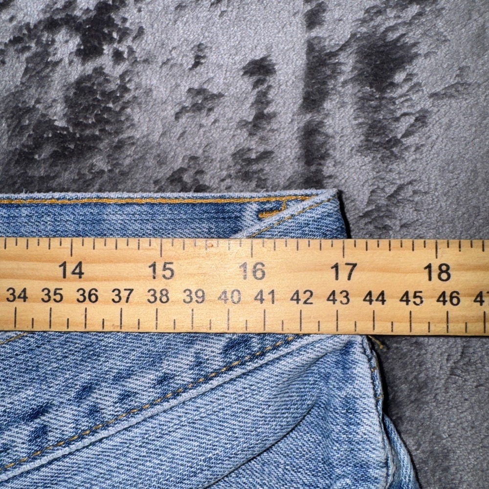 Vintage 2002 Levi's 529 Jeans Mens 34x32 Low Rise Straight Blue Denim Y2K 0502 - Picture 12 of 16
